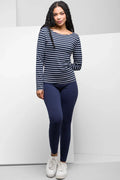 Wide Waist Leggings Navy