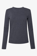 Crew Neck Long Sleeve T-Shirt Dark Grey
