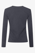 Crew Neck Long Sleeve T-Shirt Dark Grey (1)