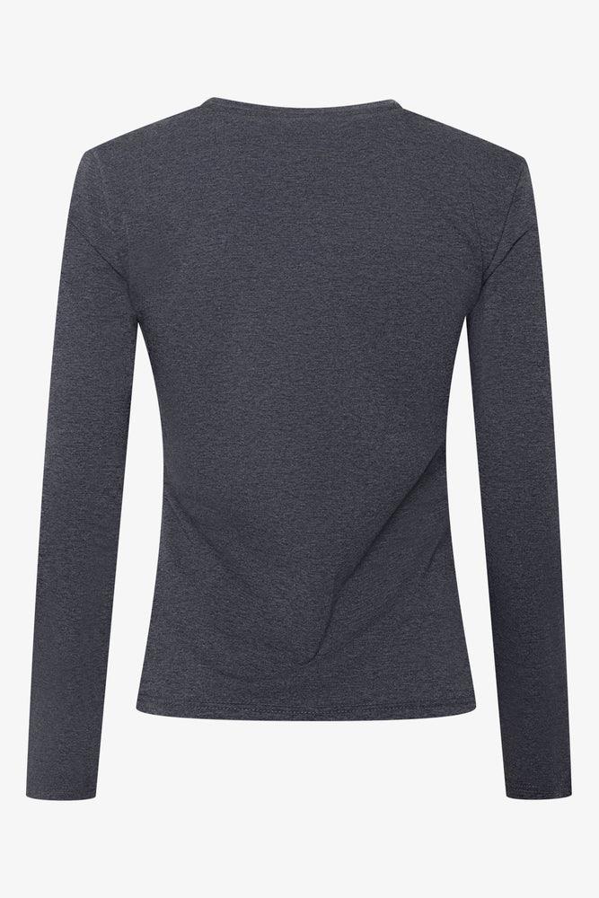 Crew Neck Long Sleeve T-Shirt Dark Grey (1)