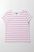 Short Sleeve Stripe T-Shirt White