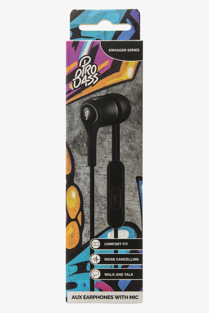 Pro Bass Swagger Aux - Mic Earphones Assorted (2)