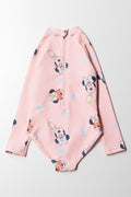 Minnie Mouse Long Sleeve Swimsuit Pink (3)