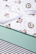3 Pack Tiger Receiver Blankets Pink, White & Green (1)