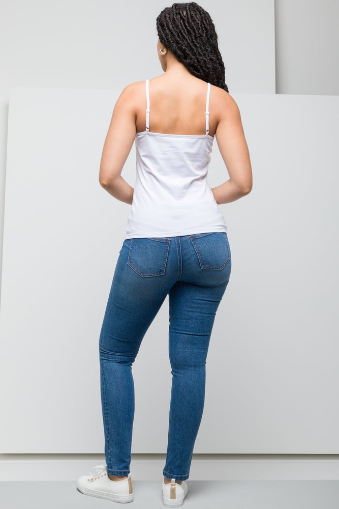Adjustable Strap Cami White (2)