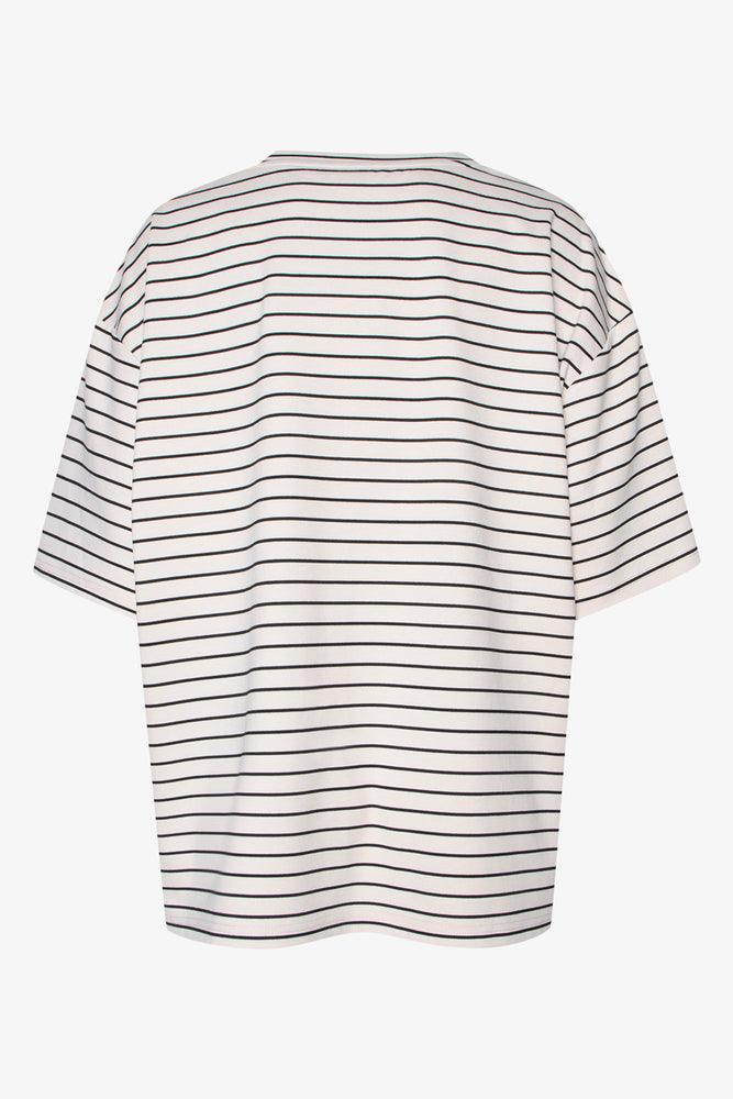 Striped Oversized T-Shirt Natural (1)