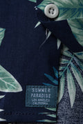 Short Sleeve Leafy Tropical Shirt Navy (2)