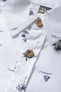 Tropical Short Sleeve Shirt Navy & White (1)