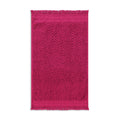 Textured Fringed Guest Towel Pink (1)
