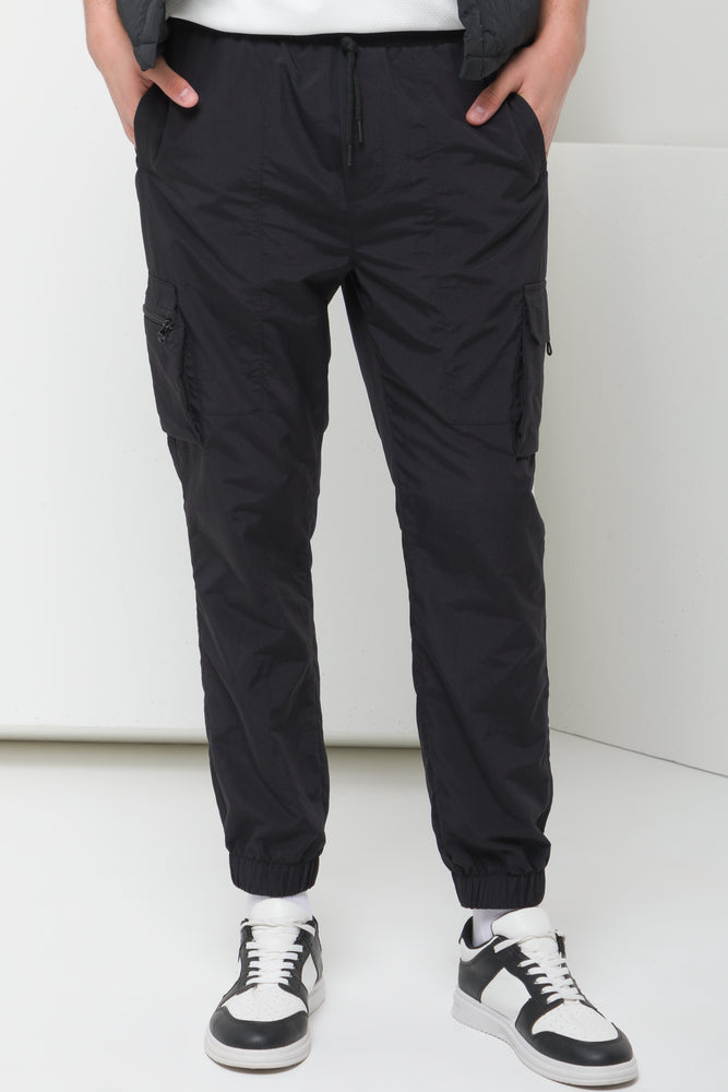 Cargo jogger pants black