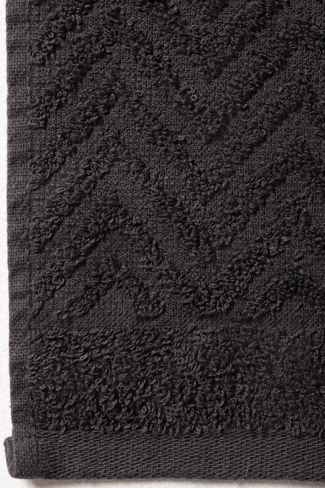 Textured Face Cloth Dark Grey
