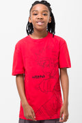 Naruto Short Sleeve T-Shirt Red