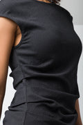 Textured Rouged Top Black (3)