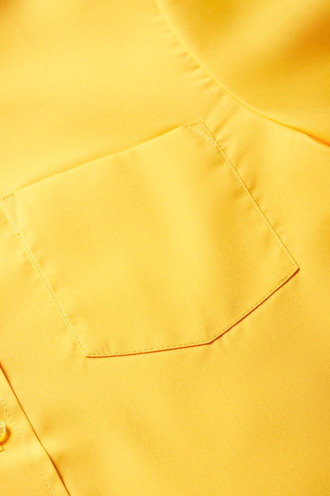 Unisex School Short Sleeve Collar Shirt Yellow Toughees (2)