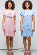 2 Pack Sleepshirt Pink and Blue