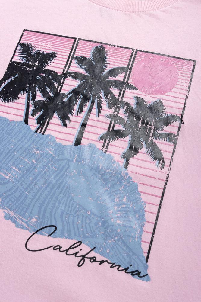 California Shell Oversized T-Shirt Light Pink