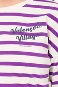 Cropped Curved Hem T-Shirt Royal Purple (3)