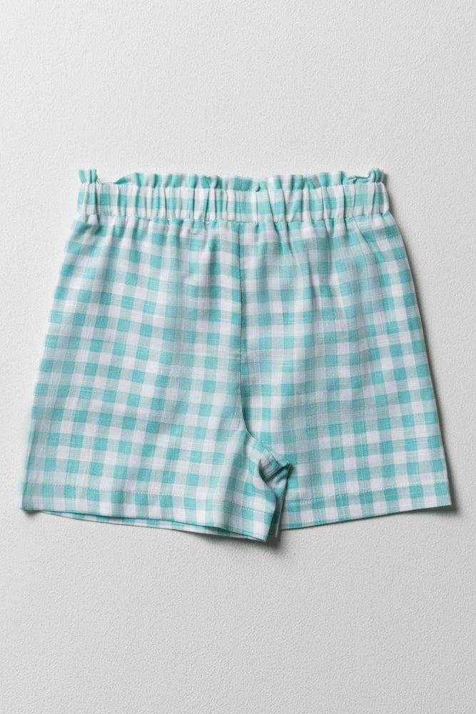 Check Shorts Light Green (2)