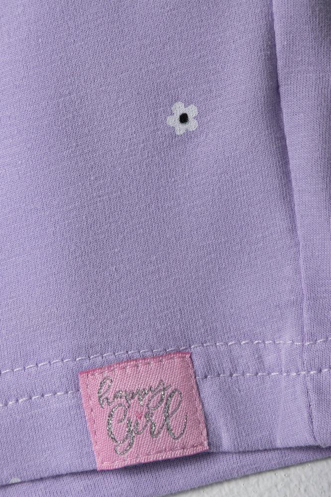 Ditsy Floral Shorts Purple