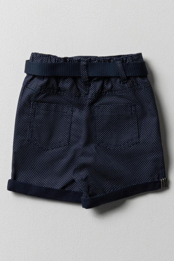 Belted Chino Shorts Navy (2)
