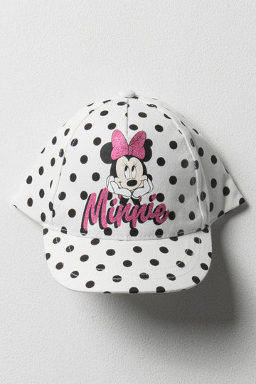 Minne Mouse Polka Dot Cap Black And White