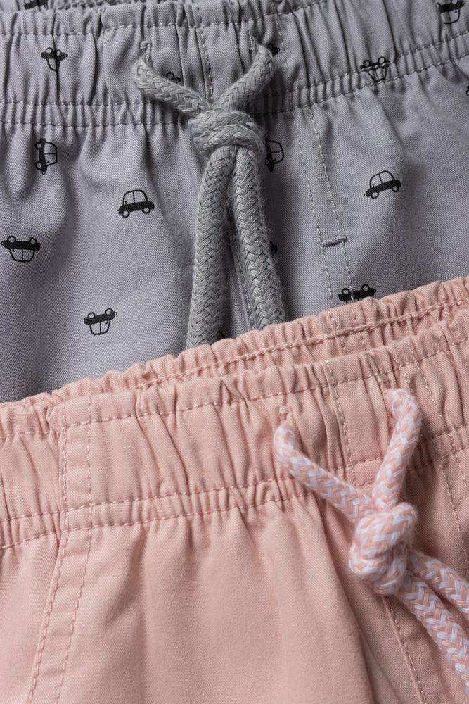 2 Pack Shorts Pink And Grey