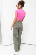 Seamless Cropped T-Shirt Pink (2)