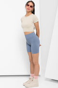 Seamless Cropped Short Sleeve T-Shirt Natural (1)