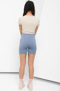Seamless Cropped Short Sleeve T-Shirt Natural (2)