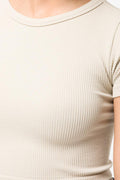Seamless Cropped Short Sleeve T-Shirt Natural (3)