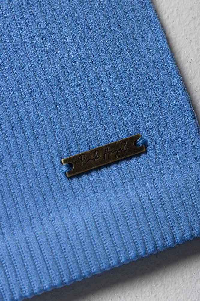 Seamless Short Sleeve T-Shirt Blue