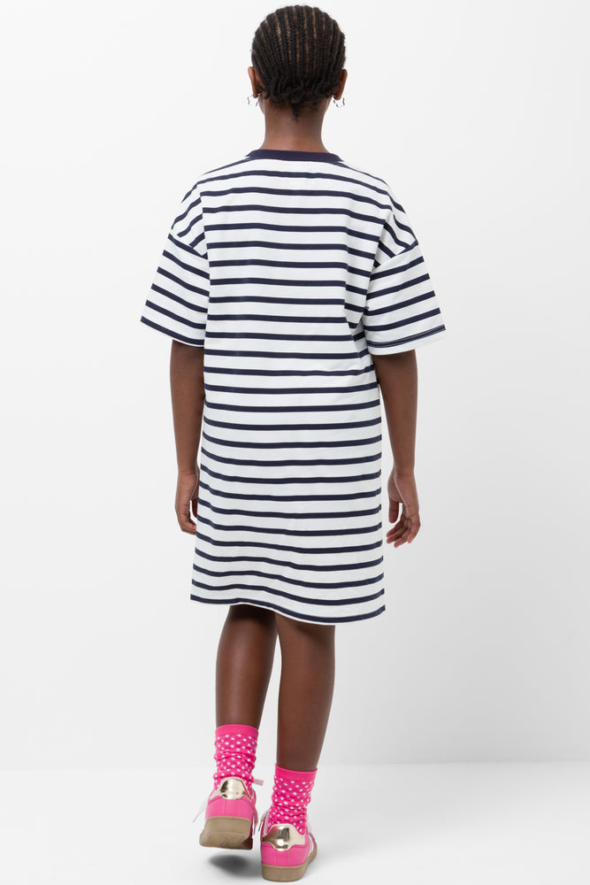 Barbie Stripe Dress Navy & White (2)