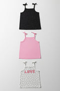 3 PACK STRAPPY VESTS WHITE