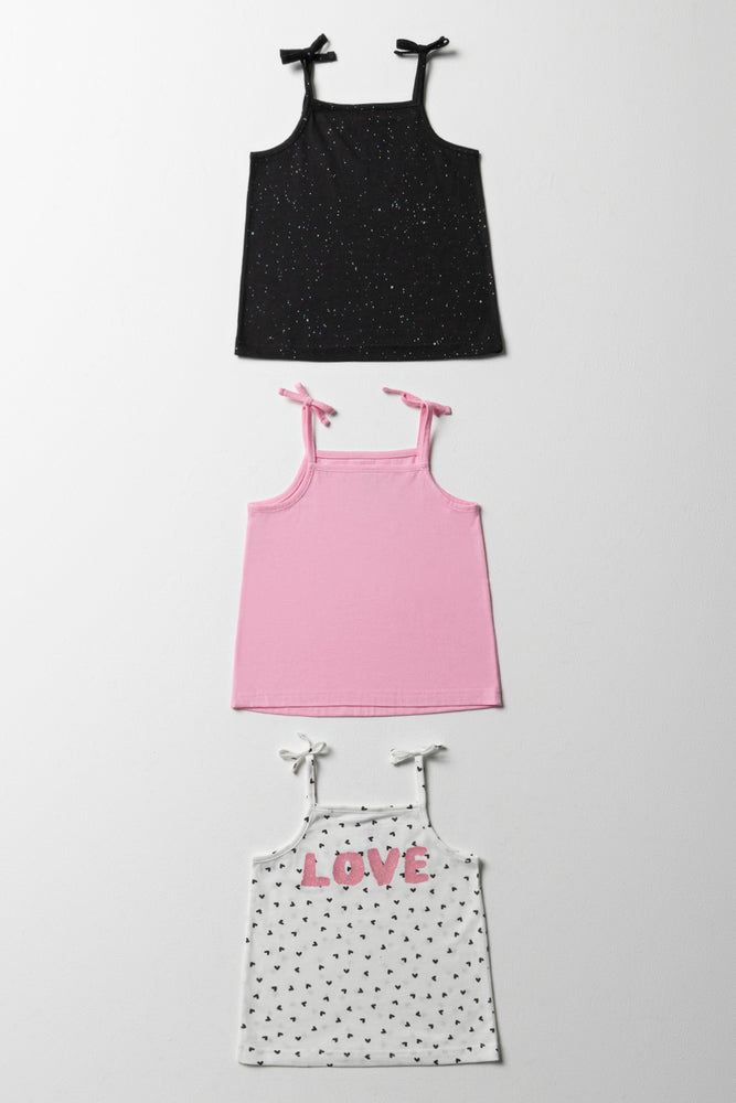 3 PACK STRAPPY VESTS WHITE