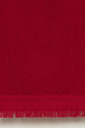 Fringed Guest Towel Red (3)