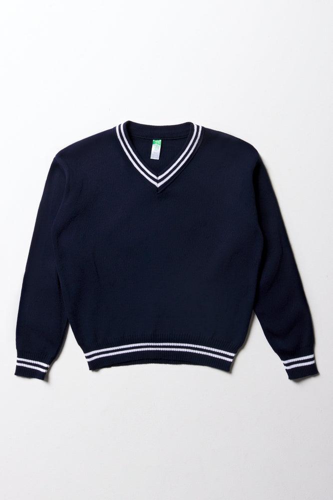 Unisex School Long Sleeve Striped Jersey Navy