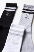 3 Pack Socks Black, Grey & White (1)