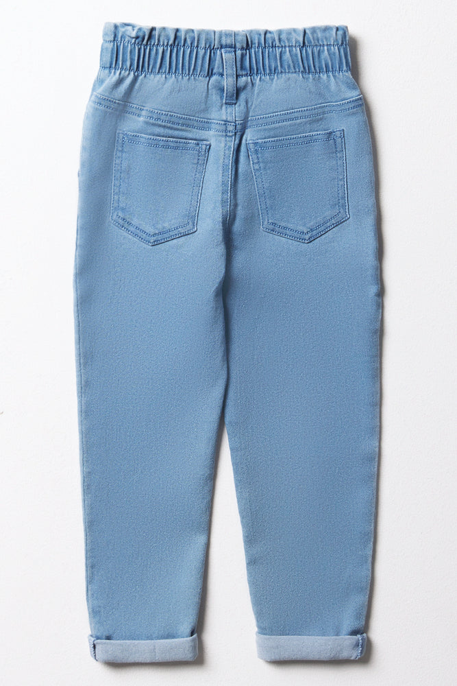 MINI MOM PAPERBAG DENIM LIGHT WASH (2)