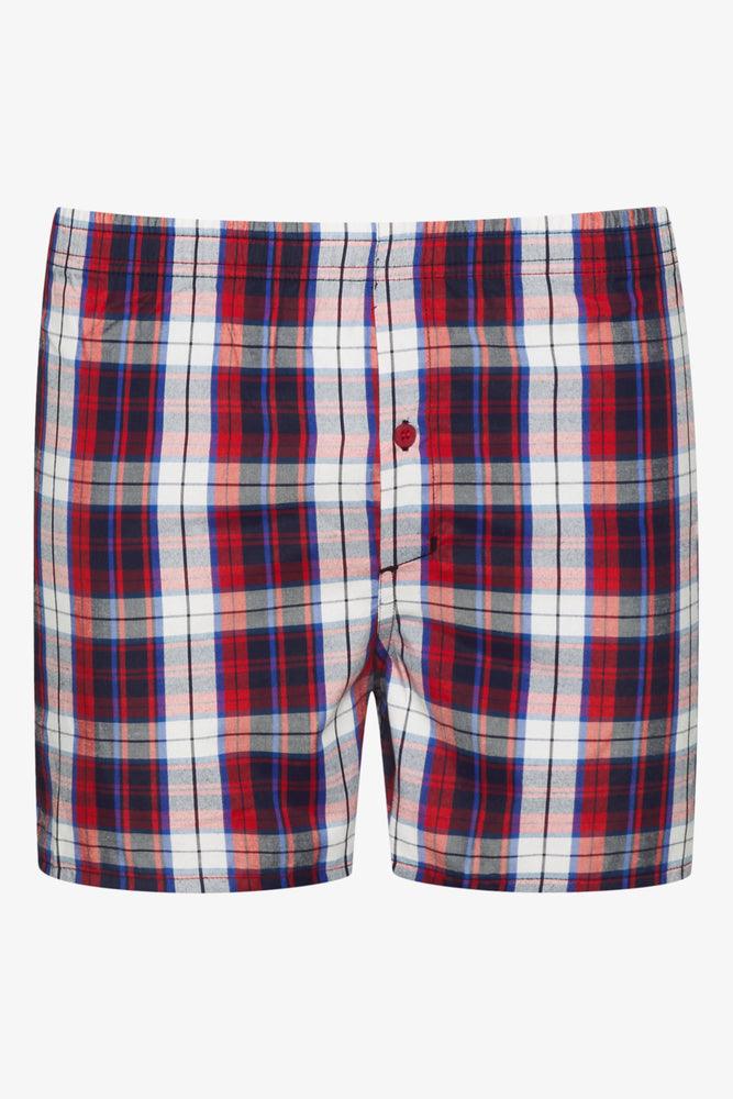 3 Pack Check Boxers Red