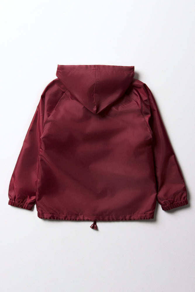 UNISEX RAIN JACKET MAROON PRIMARY (4)