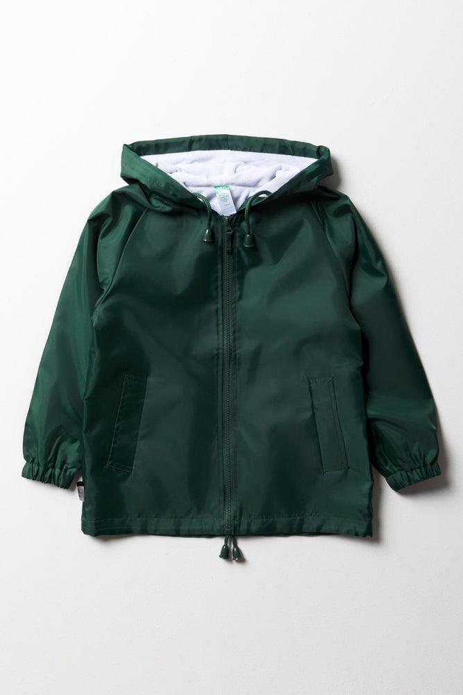 Unisex School Rain Jacket Green