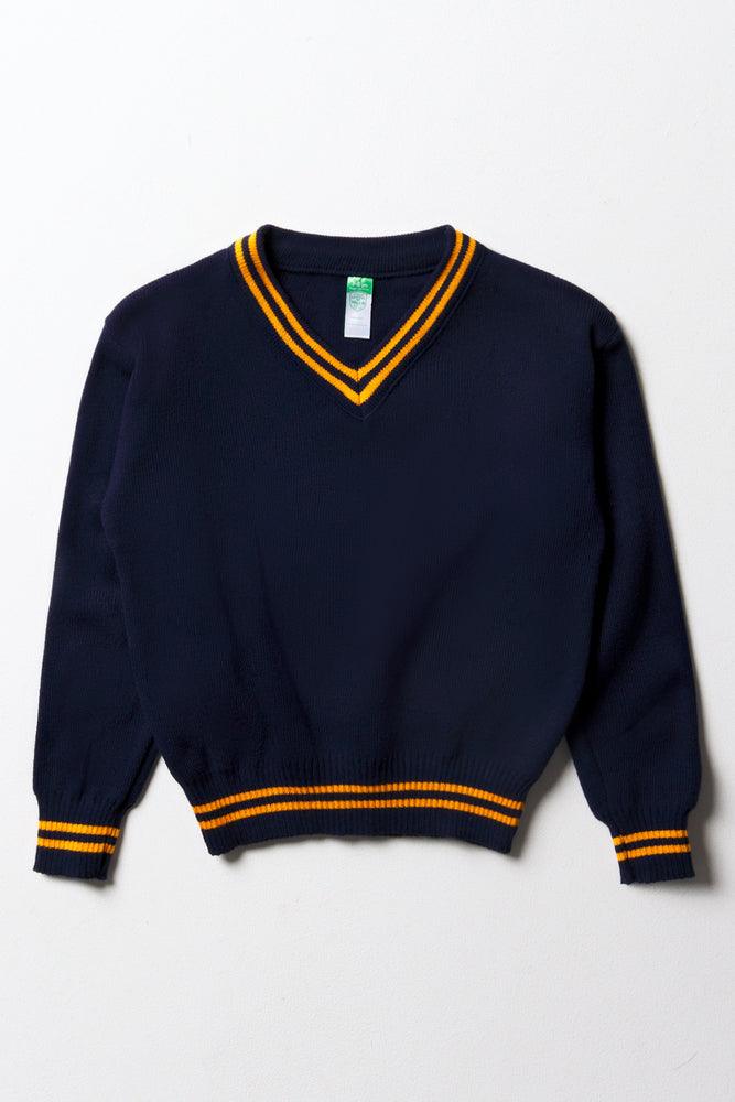 Unisex School Long Sleeve Stripe Jersey Navy