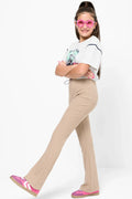 Rib Flare Legging Stone (2)