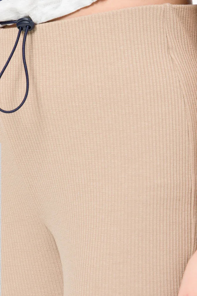 Rib Flare Legging Stone (4)