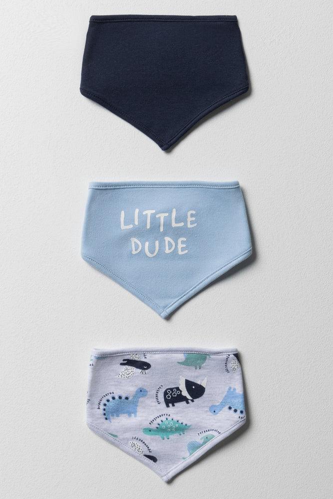 3 Pack Hanky Bibs Blue