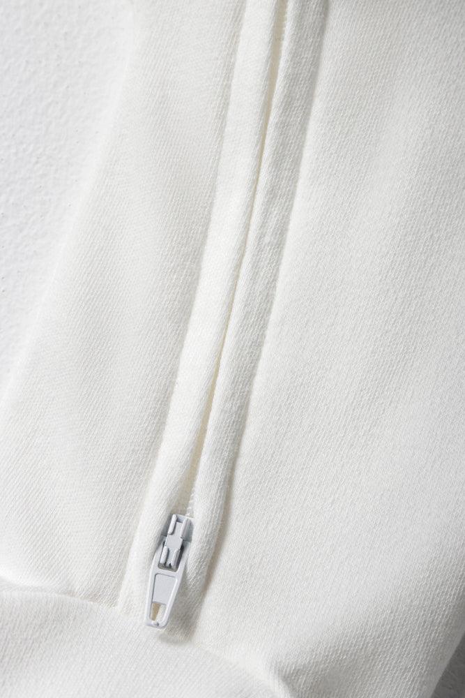 Zip Through Baby-Grow White