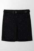 Belted Chino Shorts Black