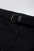 Belted Chino Shorts Black (1)