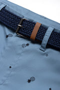 Belted Chino Shorts Blue (1)