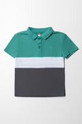 Colourblock Golfer Jade Green